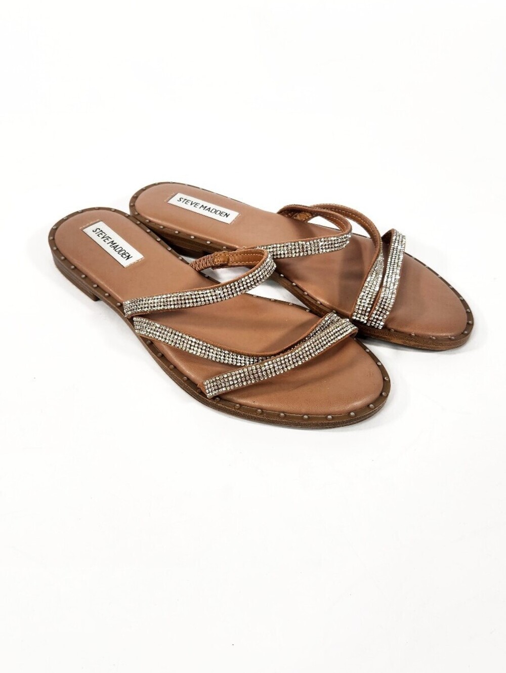 NWD Madden Loomi Rhinestone Sandals Size 8